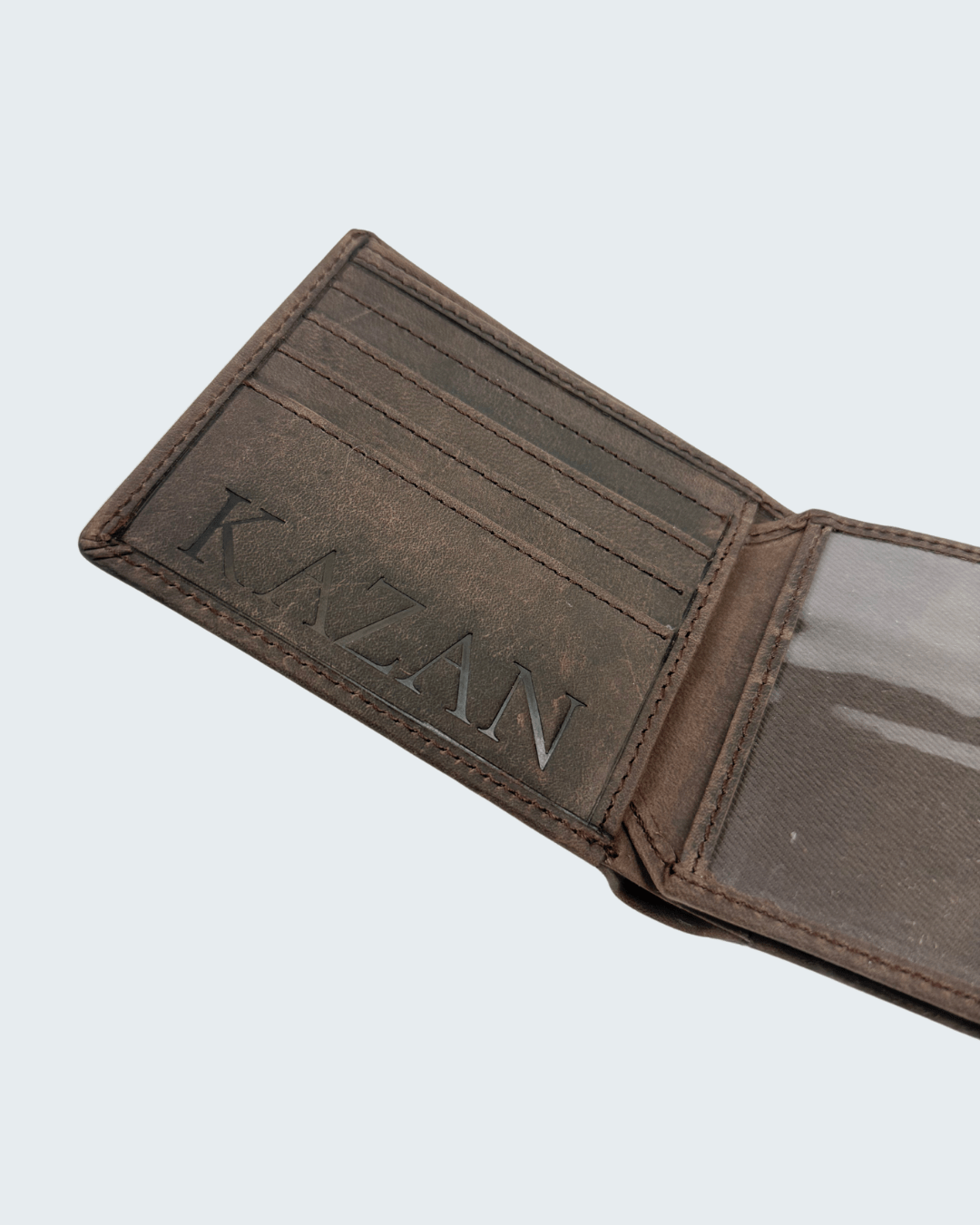 edler Geldbeutel aus Leder mit der dem Logo Kazan 