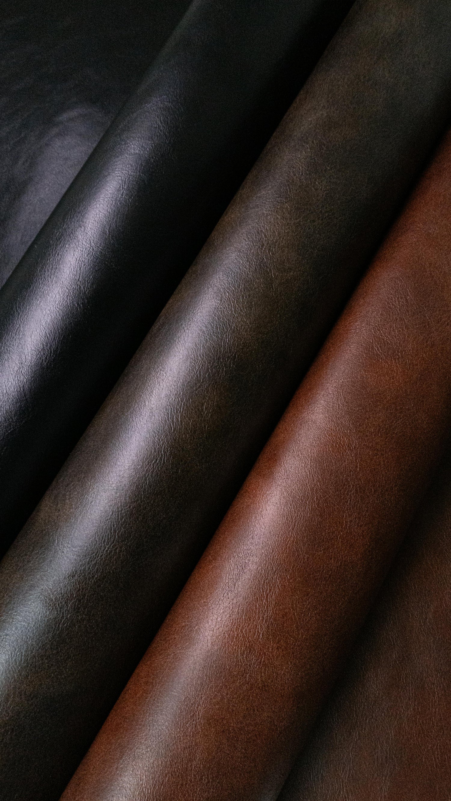 Braunes und Schwarzes Leder